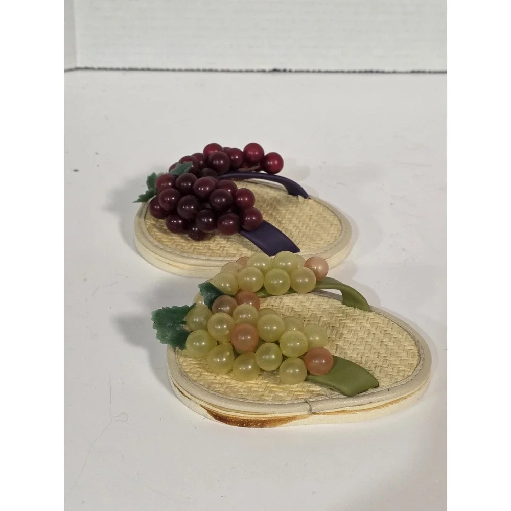 WINE FLIP FLOP COASTERS Set Of 2 Winery Fun!!